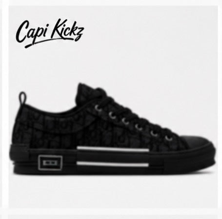 Mens Luxury Black Sneakers B23005